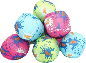 4E's Novelty 12 Pack - 3" Water Bomb Splash Balls - Water Absorbent Ball - Kids Pool Toys, Outdoor Water Fight Game Activity for Kids, Beach Pool Party Favors, End of Year Student Gifts