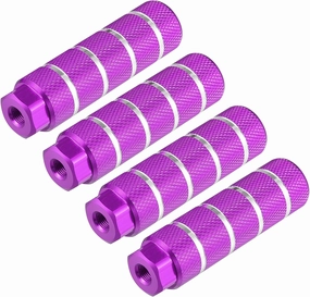 4pcs Aluminum Alloy Rear Foot Pegs Footrests Universal Purple for BMX MTB Bike Bicycle Fit 3/8 Inch Axles Durable Product