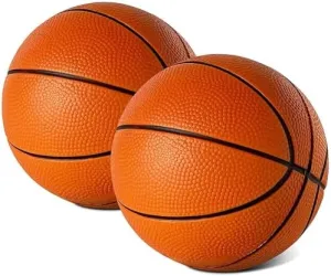 5” Foam Mini Basketball for Pro Mini Basketball Hoop, 2 Pack | Safe & Quiet Small Basketball for Over The Door Mini Hoop Basketball Sets