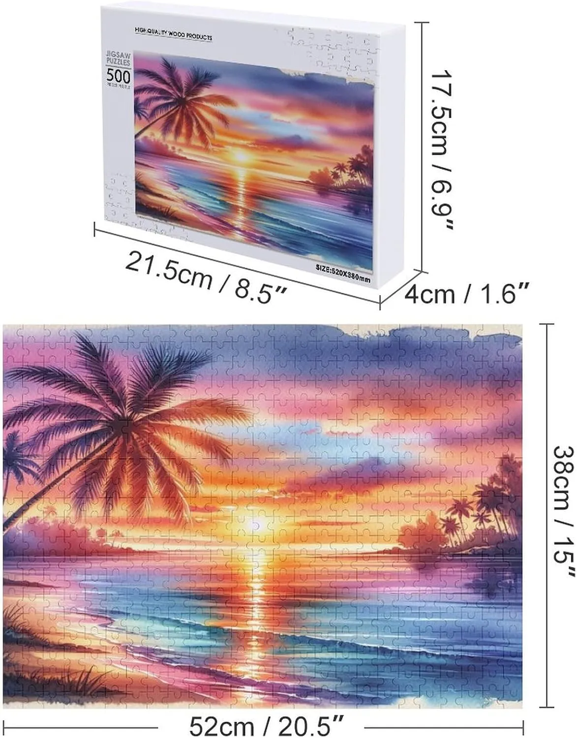 500 Piece Jigsaw Puzzles for Adults Car Plate Map Pattern Fun Games Creative Gifts for Family Friends Leisure Game Toy Art Gift for Women Men 20.5x15 Inch