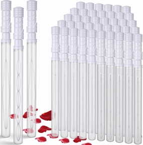 50 Pcs 15'' Big Bubble Wands White Colors Bulk for Wedding Summer Toy Outdoor Indoor Activity Birthday Graduation Bubbles Party Favors Supplies