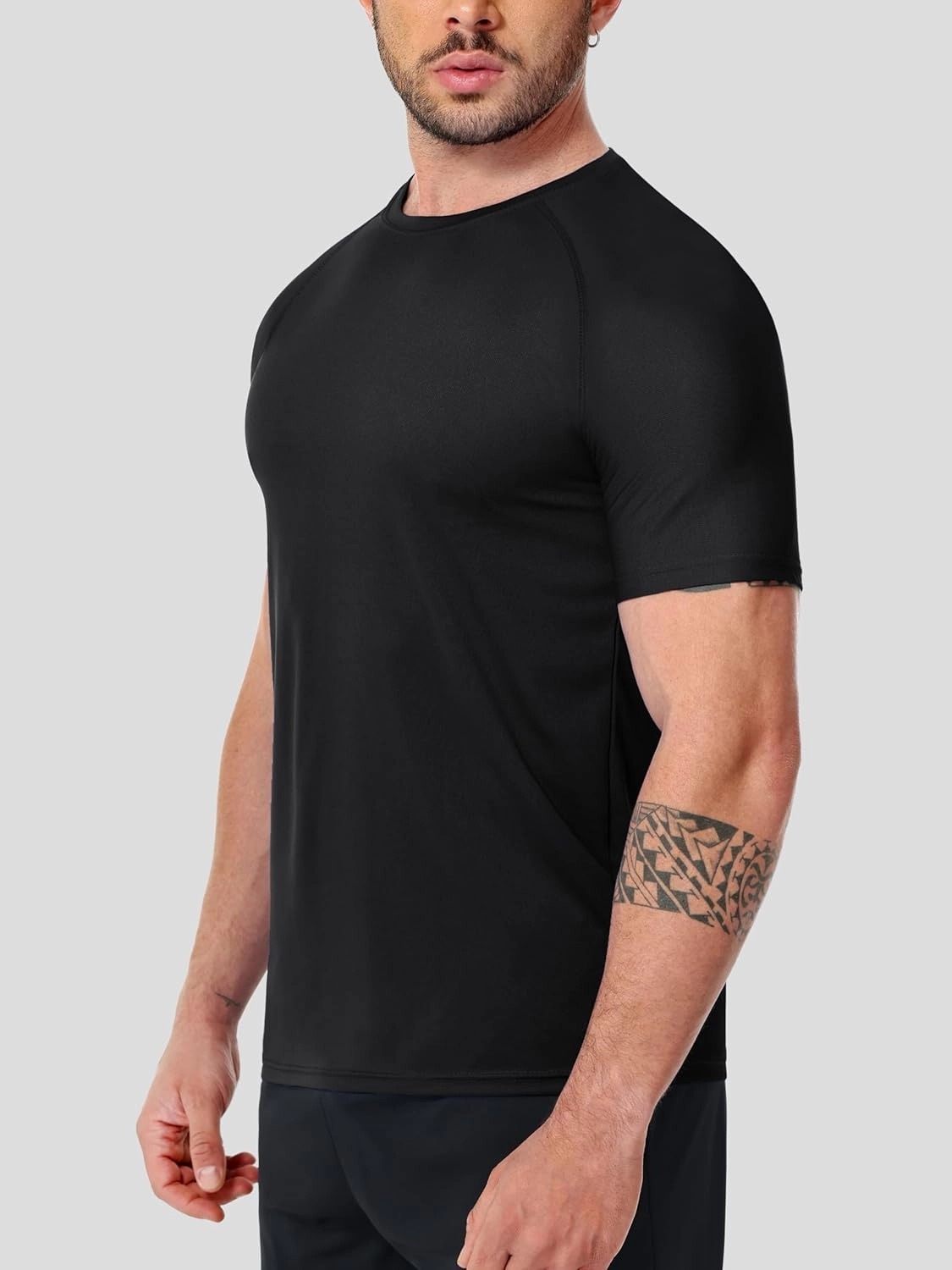 5 Pack Men's Moisture Wicking Shirts Dry Fit Lightweight Breathable Tech Tees for Workout Running Short Sleeve