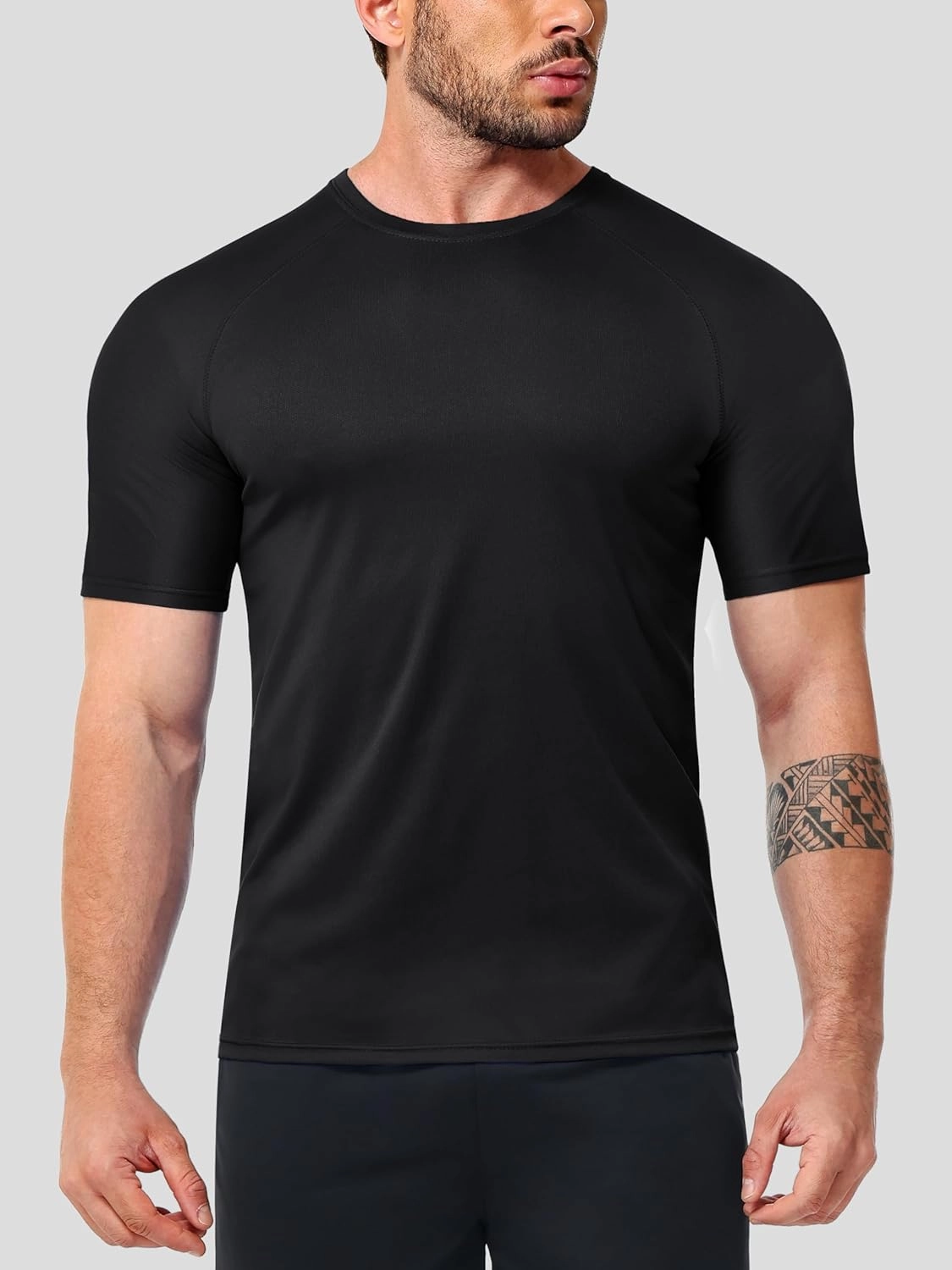 5 Pack Men's Moisture Wicking Shirts Dry Fit Lightweight Breathable Tech Tees for Workout Running Short Sleeve