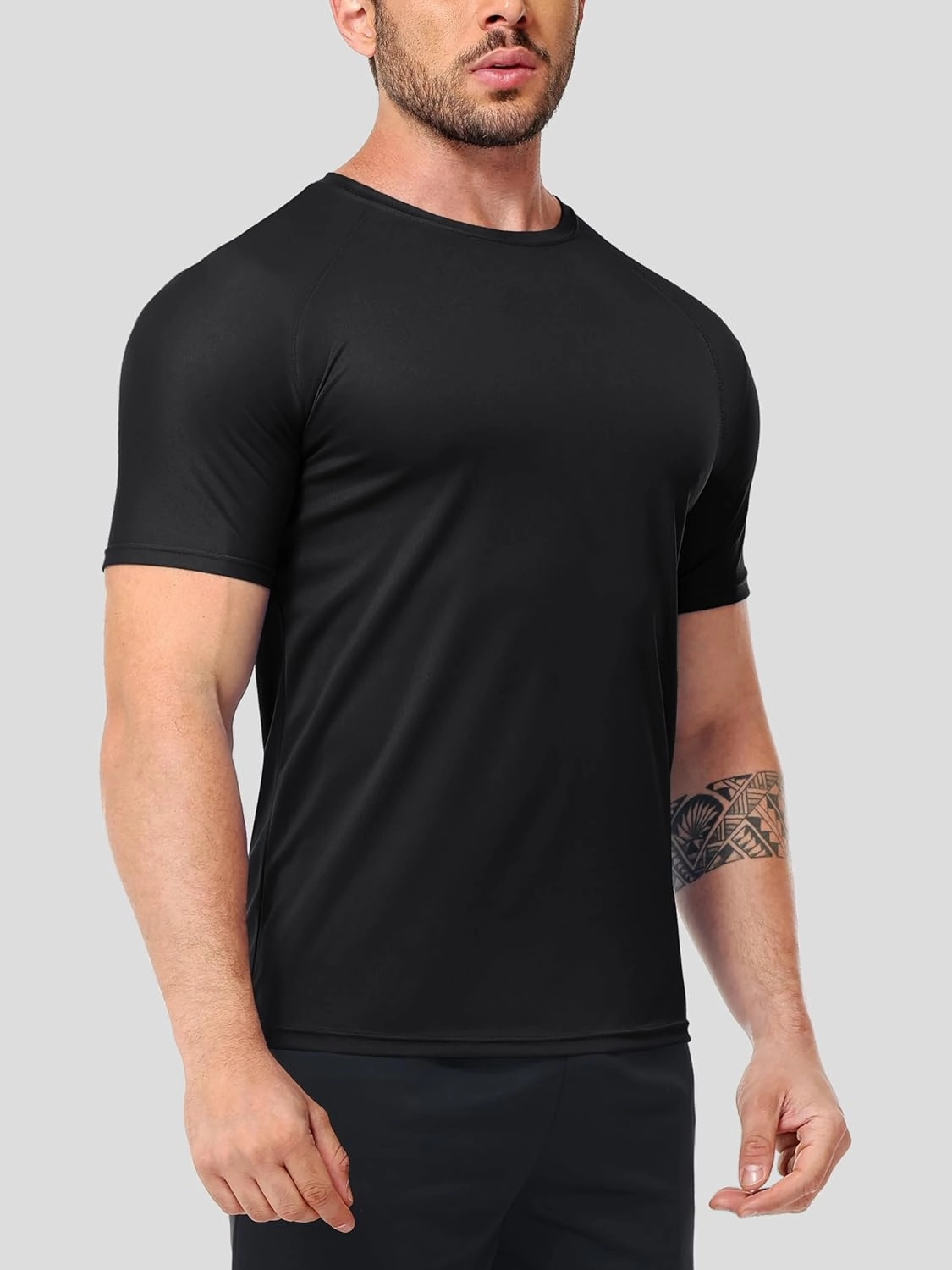 5 Pack Men's Moisture Wicking Shirts Dry Fit Lightweight Breathable Tech Tees for Workout Running Short Sleeve