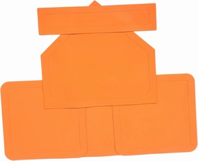 5pcs Rubber Baseball Bases Thickened Pitching Mat Home Plate for Softball Baseball Training Durable for Use for Teams and Players