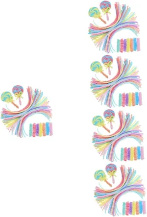 5sets Thick Craft Pipe Cleaners White Fuzzy Stems for DIY Decorations 300pcs*5