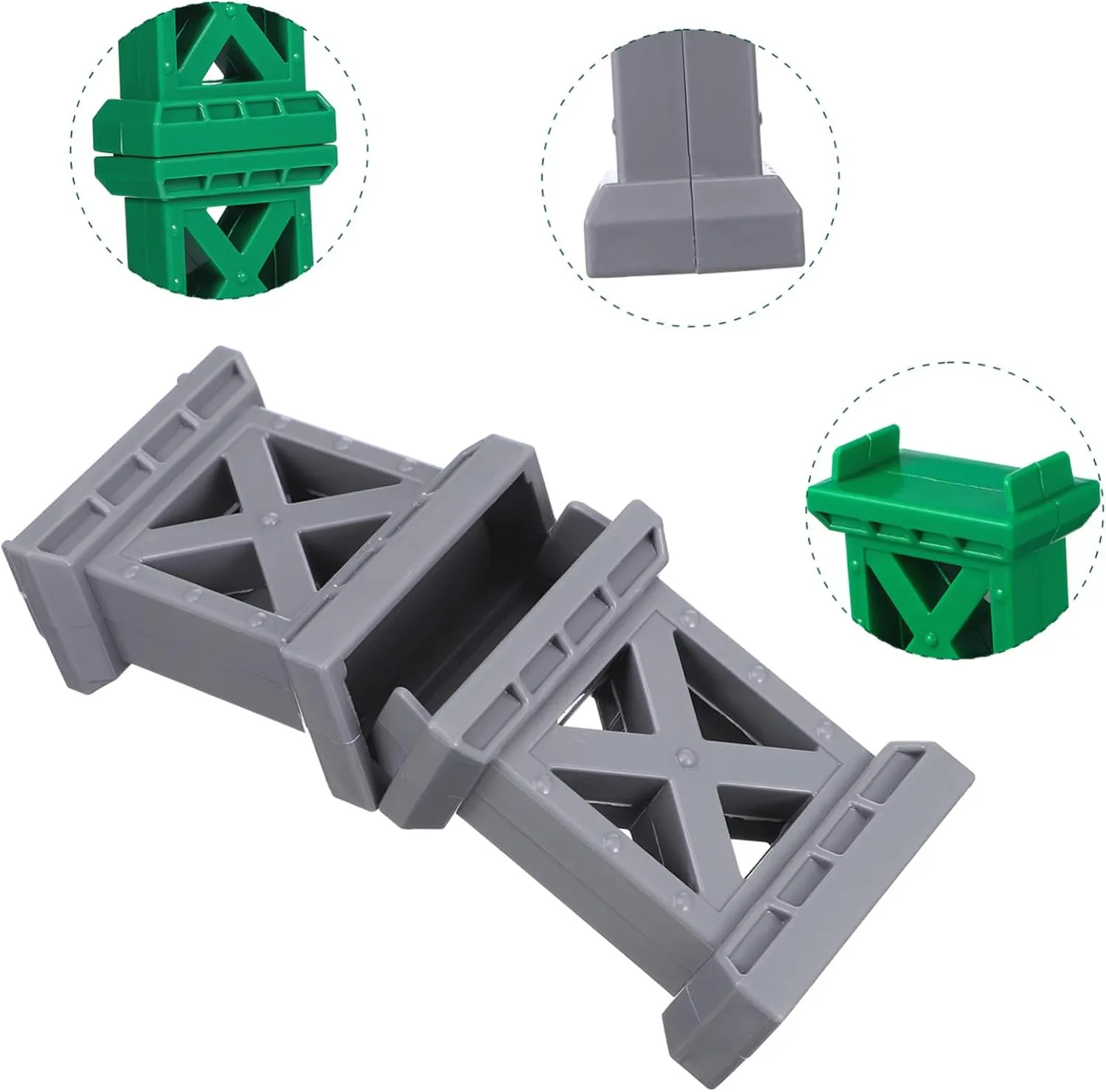 6 Pcs Train Track Toys Train Track Bridge Supports Track Support Bridge Support for Wood Train Railway Accessories Train Bridge Pier Train Accessories Train Bridge Riser