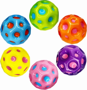 6 Pack Moon Space Bouncy Ball, Bouncy Balls for Kids, High Bouncing Balls, Jumping Galaxy Ball, Super Bouncy Ball Toy