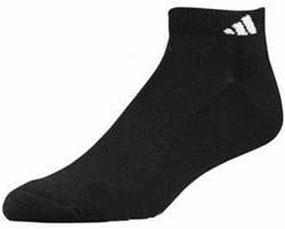 6 Pair Mens Adidas Low Cut Socks Athletic Black Running Tennis Golf