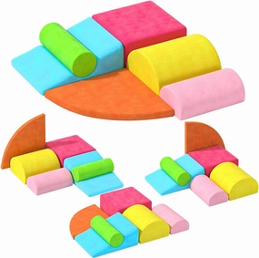 6 Piece Toddler Climbing Blocks，Soft Play Climbing Toys Indoor for Toddlers Ideal Crawling and Exploration Play Set for Baby Gym/Toddler Playground (Rainbow Color, 6pcs)