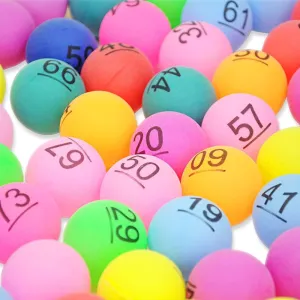 75 Pcs Bingo Balls Only 1.5 inches Colorful Set for Standard Cages and Boards, Easy Read, Perfect for Parties, Prize Raffles
