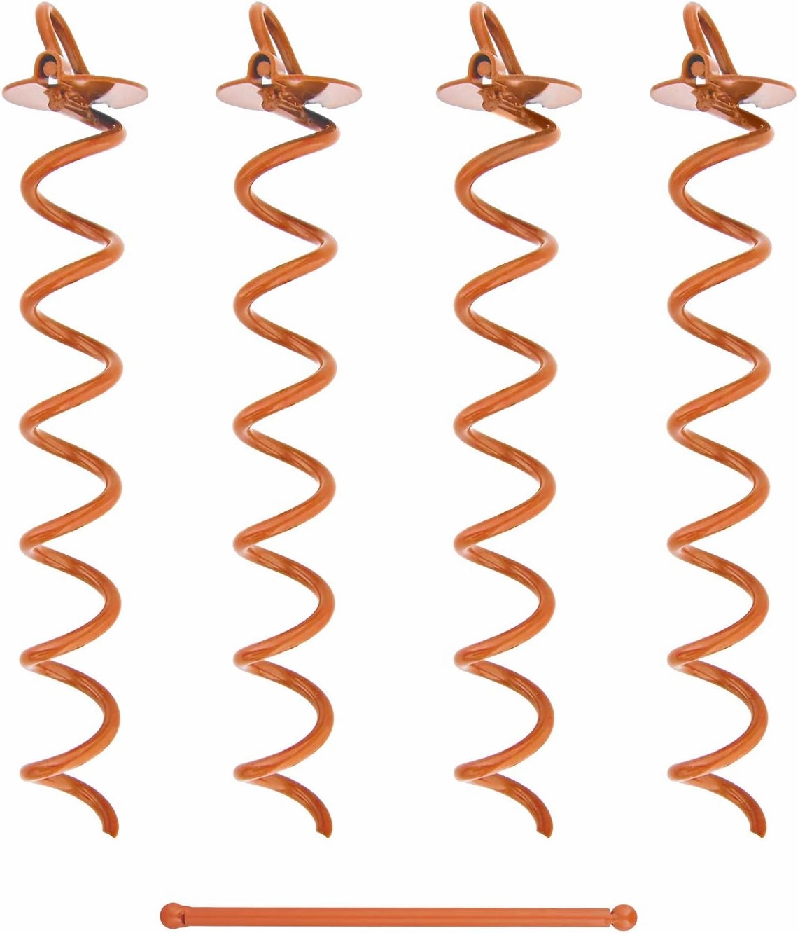7Penn Spiral Ground Anchors - 16 Inch Tent Stakes Heavy Duty Ground Screw Anchor Twist Stakes, 4 Pack