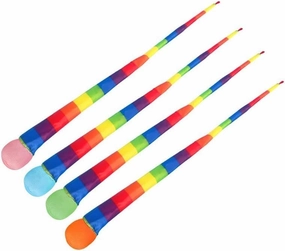 8Pcs Throw Catch Ball with Rainbow Tail,Soft Foam Comet Balls Colorful Playground Toys Bulk Indoor Outdoor Games for School Beach Camping,Sports Training & Gift Essentials(26 inches)