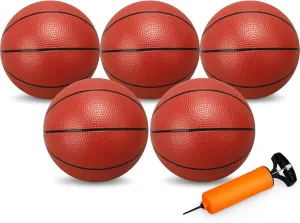 9.8”Basketball Bouncy Ball for Kid Adult Teen, Soft Ball for Basketball Hoop Trampoline, Size 7 PVC Waterproof Basketballs for Swimming Pool, Sports Toy for Indoor Outdoor Water Pool Games Party