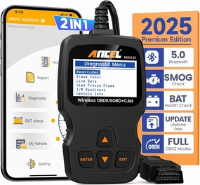 (Upgraded AD310) ANCEL AD310BT OBD2 Scanner Bluetooth - Check Engine Code Reader, Escaner Automotriz with Premium App On iOS & Android, Car Diagnostic Scanner for All Vehicles After 1996