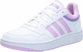 adidas Kids Hoops 3.0 Sneaker, White/Bliss Lilac/Violet Fusion, 10 US Unisex Toddler
