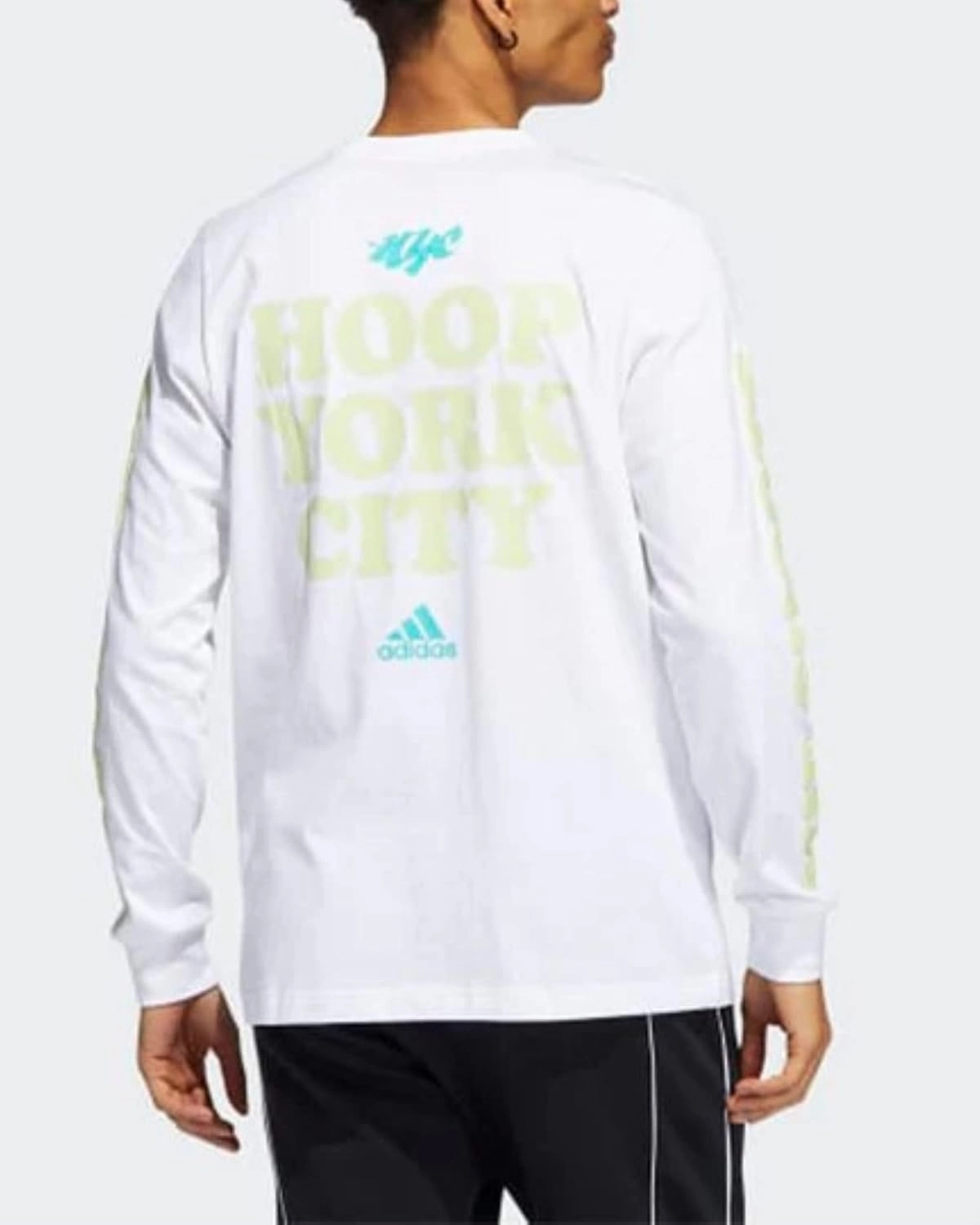 Adidas Men's HYC Long Sleeve Graphics Tee, White