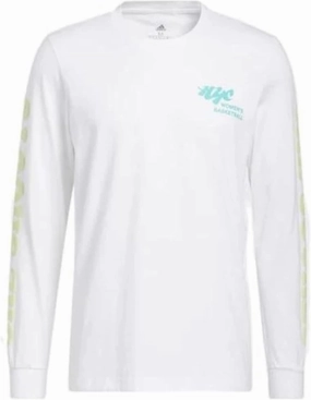 Adidas Men's HYC Long Sleeve Graphics Tee, White