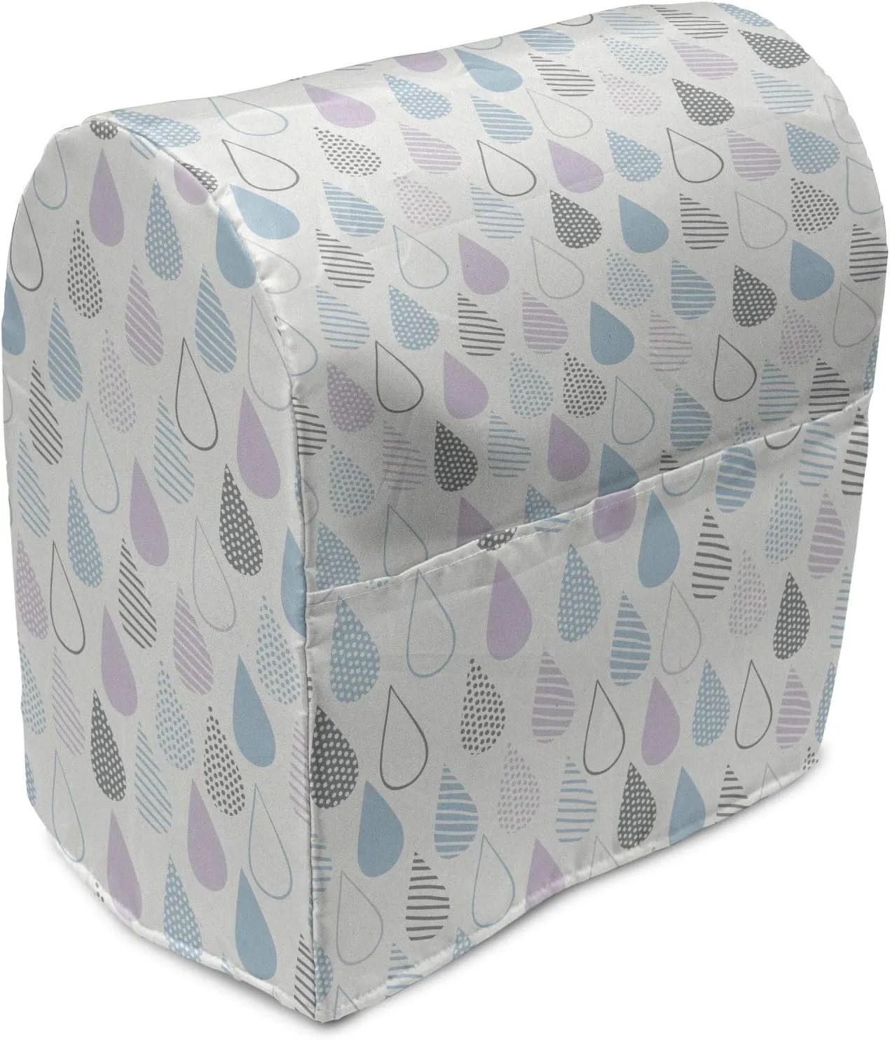 Ambesonne Colorful Stand Mixer Cover, Big Droplets Motif Filled with Ornate Lines and Dots Urban Life Vibrant Art, Kitchen Appliance Organizer Bag Cover with a Pocket, 6-8 Quarts, Multicolor