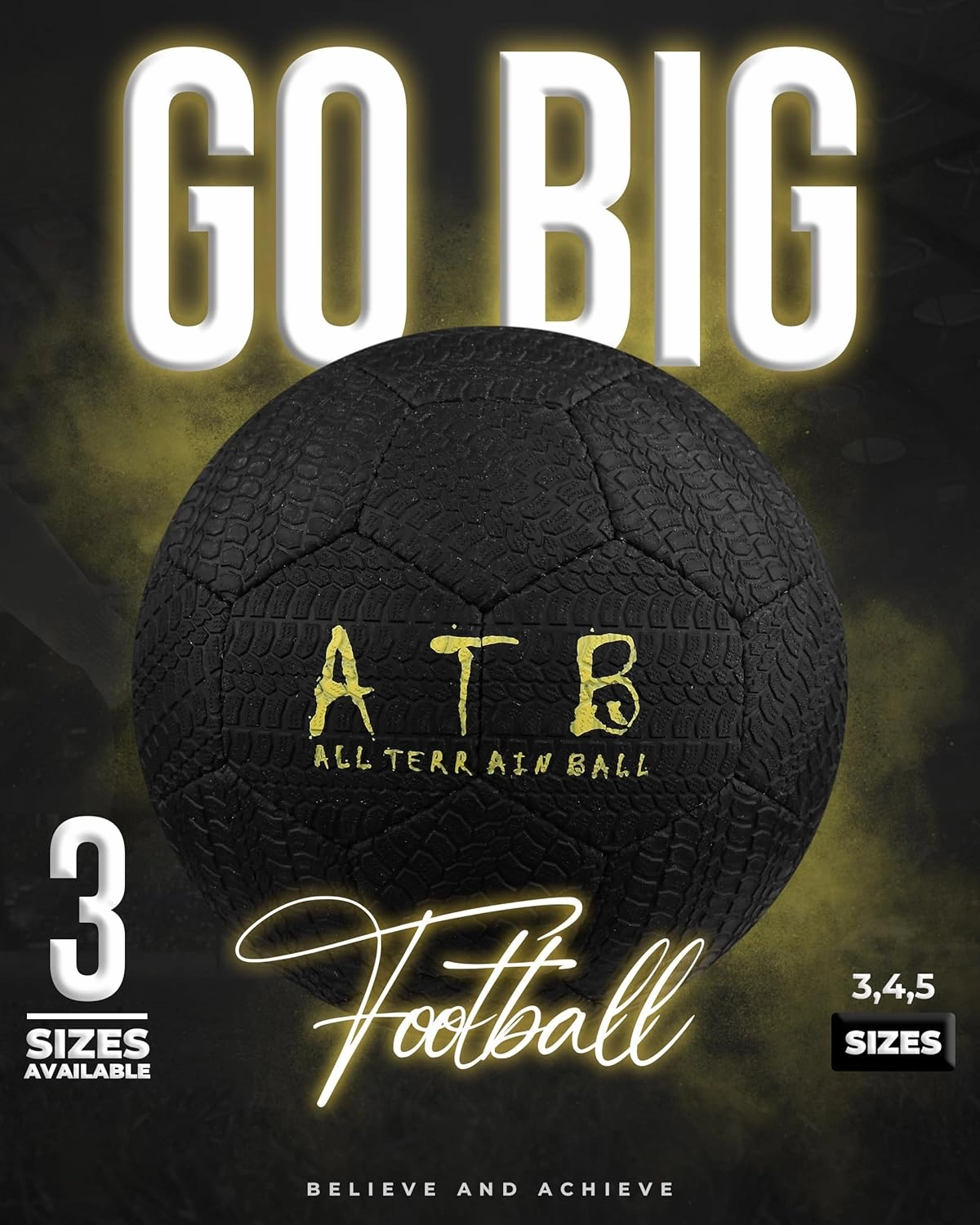 American Challenge All Terrain Rubber Soccer Ball – Durable Rubber Tread Cover, Hand Sewn with Butyl Bladder – Ideal for Street, Playground, Park & Grass Field Play