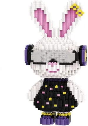 Animal Gothic Style Rabbit Micro Building Blocks Set（2000PCS 28cm High Series） Gift for Adults and Kids