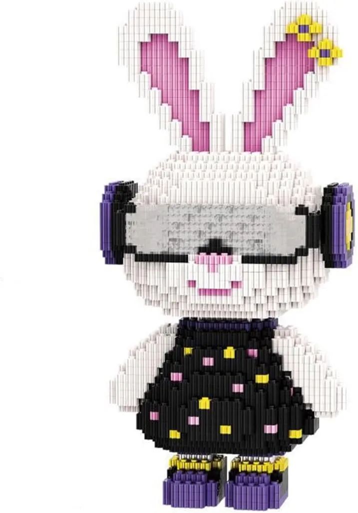 Animal Gothic Style Rabbit Micro Building Blocks Set（2000PCS 28cm High Series） Gift for Adults and Kids