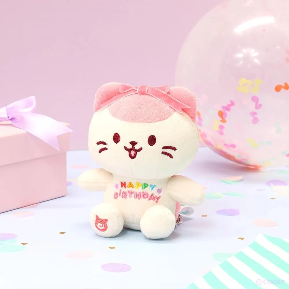 Anirollz Happy Birthday Kittiroll Plush – Soft & Cuddly Stuffed Cat, Cute Collectible Gift for Plush Lovers, 6” Small & Huggable