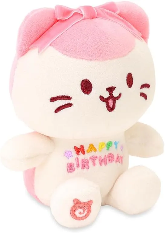 Anirollz Happy Birthday Kittiroll Plush – Soft & Cuddly Stuffed Cat, Cute Collectible Gift for Plush Lovers, 6” Small & Huggable