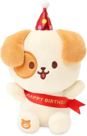 Anirollz Happy Birthday Puppiroll Plush – Soft & Cuddly Stuffed Dog, Cute Collectible Gift for Plush Lovers, 6” Small & Huggable