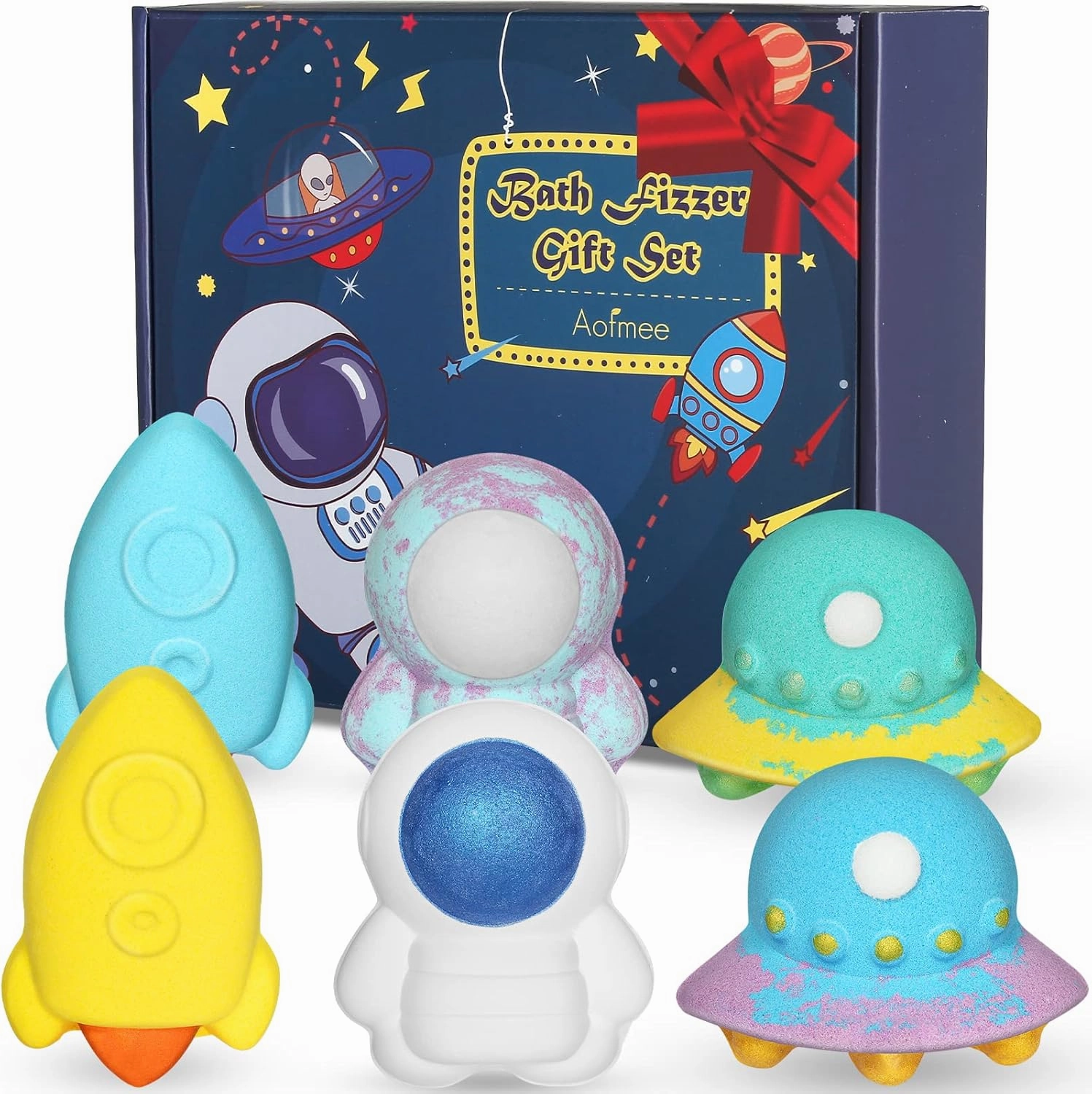 Aofmee Kids Bath Bombs for Girls, Handmade , Christmas Birthday Halloween Easter Valentines Gift Set for Kids Boys Girls Women