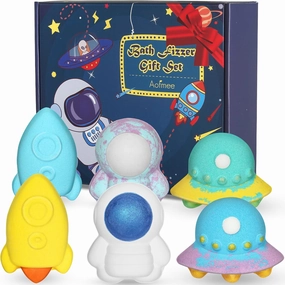Aofmee Kids Bath Bombs for Girls, Handmade , Christmas Birthday Halloween Easter Valentines Gift Set for Kids Boys Girls Women