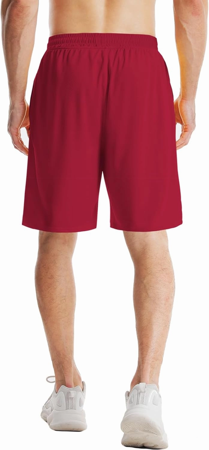 Aolesy Men's Basketball Shorts 7"/9" Athletic Gym Shorts with Zip Pockets Lightweigh Quick Dry Mesh Workout Shorts