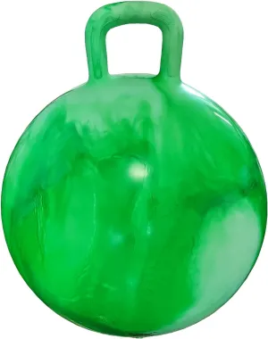 AppleRound Hippity Hoppity Hop Ball, Sit-on Bouncy Ball with Handle, 20in/50cm Diameter for Children Age 7-10, Space Hopper Hopball, Pump Included, Cloud Colors (Green)