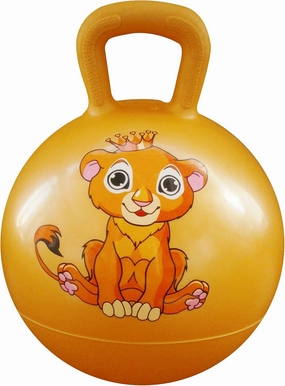 AppleRound Hippity Hoppity Hop Ball with Air Pump - 15in / 38cm Diameter, for Children Ages 3-6, Kangaroo Bouncer Sit-on Bouncy Ball with Handle