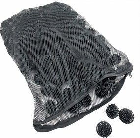 Aquarium Masters 300 Count 1.5 Inch Large Bio Balls Filter Media - Includes 18x14 Mesh Bag with Easy Access Zipper - Perfect Bio Balls for Pond Filter Media
