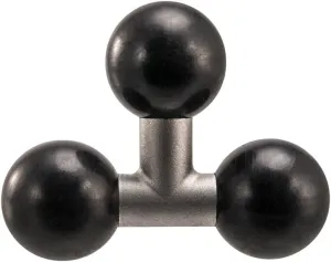 ARKON Mounts Triple 25mm (1") Ball Adapter | Connects 25mm Shafts, Mounts and Pedestals | Allows Full Mount Customization | Industrial-Strength Aluminum Shaft | Durable and Long-Lasting | APT325MM