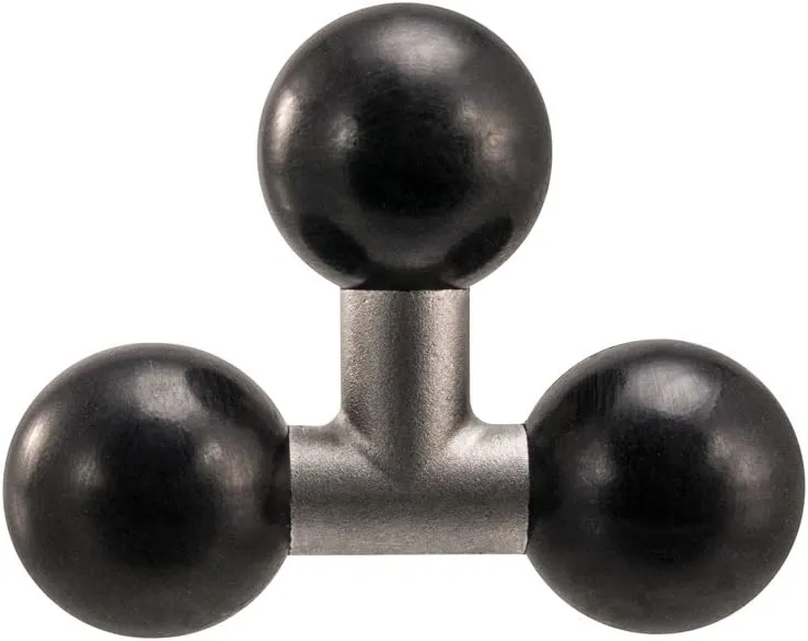 ARKON Mounts Triple 25mm (1") Ball Adapter | Connects 25mm Shafts, Mounts and Pedestals | Allows Full Mount Customization | Industrial-Strength Aluminum Shaft | Durable and Long-Lasting | APT325MM