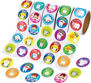 ArtCreativity Dental Sticker Rolls Assortment - Set Includes 500 Dental Themed Stickers - Dental Reward, Goodie Bag Fillers, Party Favors - Fun Craft Tool for Children Ages 3 
