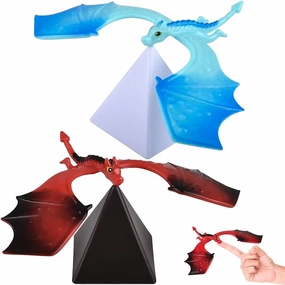 ArtCreativity Balance Dragon Toys for Kids - Set of 2 - Balancing Dragon Figurines with Pyramid Display Stands - Stress Relief Sensory Fidget Balancing Bird Toys for Kids