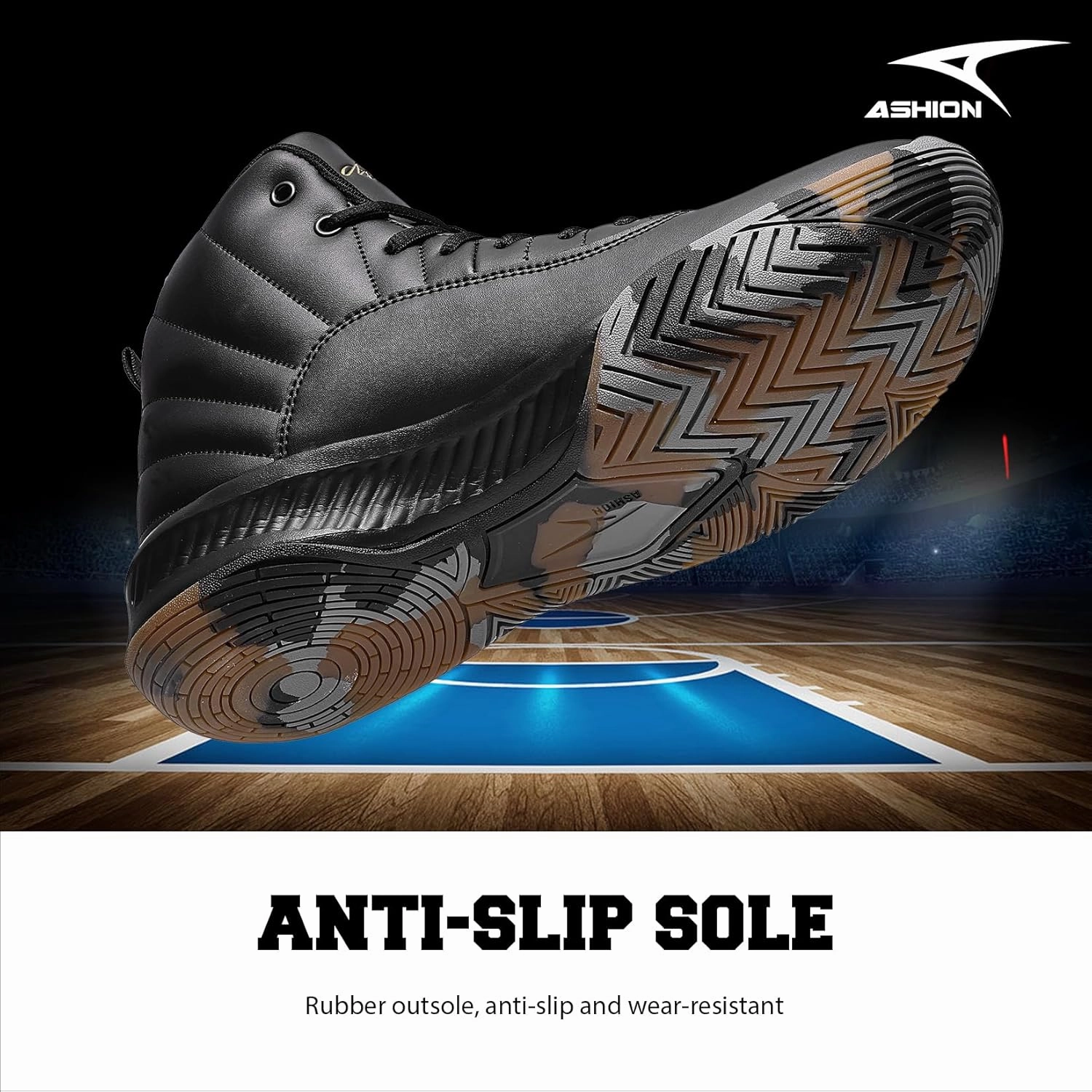 ASHION Unisex Kids Basketball Shoes Boys Air High Top Sneakers Girls Breathable Non-Slip Athletic Shoes Little Kid/Big Kid