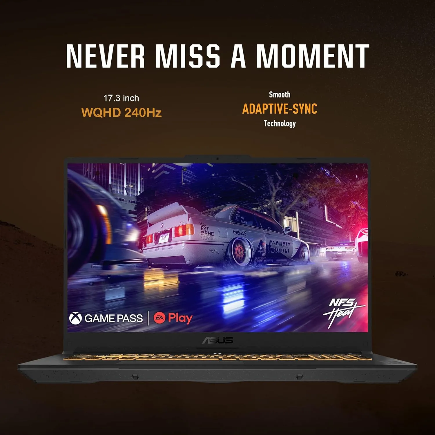 ASUS TUF F17 Gaming Laptop - 17.3" 2.5K WQHD 240Hz Display, GeForce RTX 4070 Laptop, Intel i7-13620H, w/Office Lifetime, Windows 11 Pro, Backlit KB, Wi-Fi 6, External DVD Drive (64GB DDR5 | 2TB SSD)