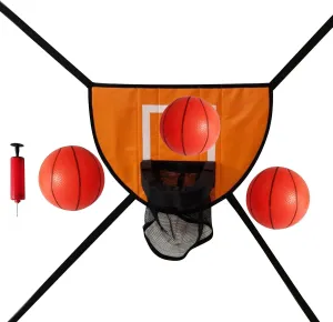 B Baosity Basketball Hoop for Trampoline Lightweight Backboard with Connection Ropes Universal Trampoline Accessory for All Ages Orange