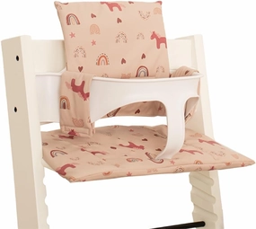 Baby Cushion Set for Stokke Tripp Trapp Soft and Comfort Stokke High Chair Cushion for Infant, Toddler High Chair Accessories Easy to Clean and Install, DJ Pink