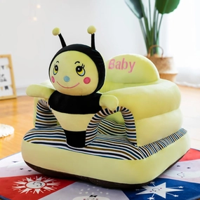 Baby Seat for 3-24 Month, Infant Back Support Floor Chair, Plush Cartoon Animals Baby Sofa, Toddler Floor Seater for Sitting Up, Portable Activity Seat for Babies (Caterpillar)