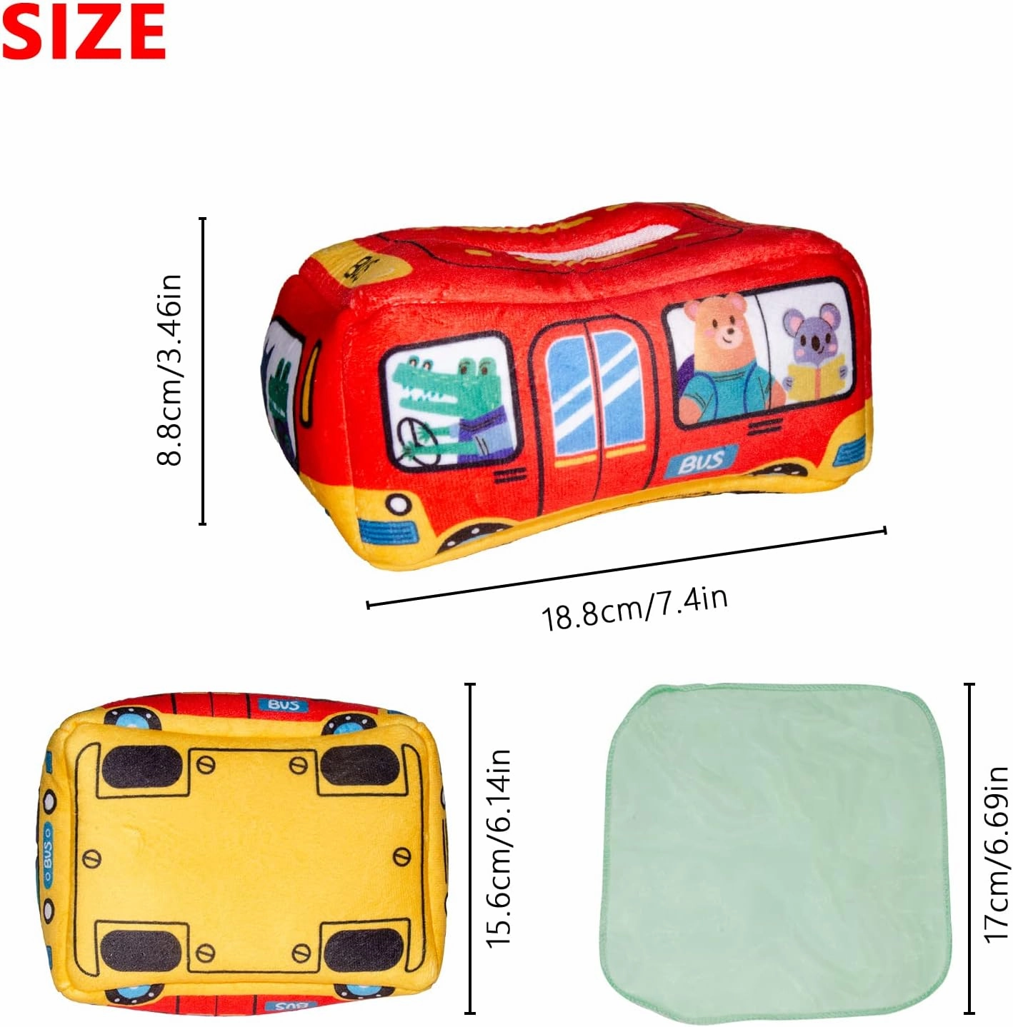 Baby Tissue Box Toy Educational Toys for 0 1 2 3 Years WJZJH-01 (Car) 2955-1
