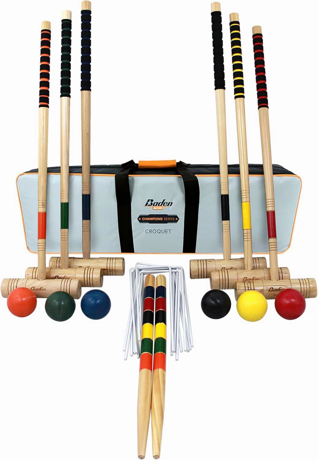 Baden 6-Player Champions Croquet Set with Soft Grip Handles Medium