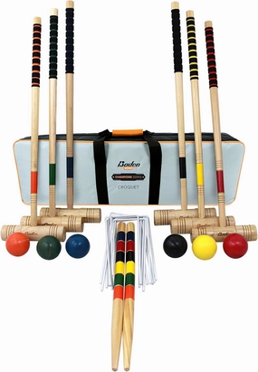 Baden 6-Player Champions Croquet Set with Soft Grip Handles Medium