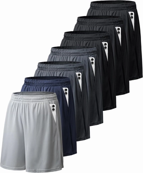 BALENNZ 7 Pack Mens Basketball Shorts with Pockets Mens Shorts Athletic Gym Workout Running Quick Dry Activewear