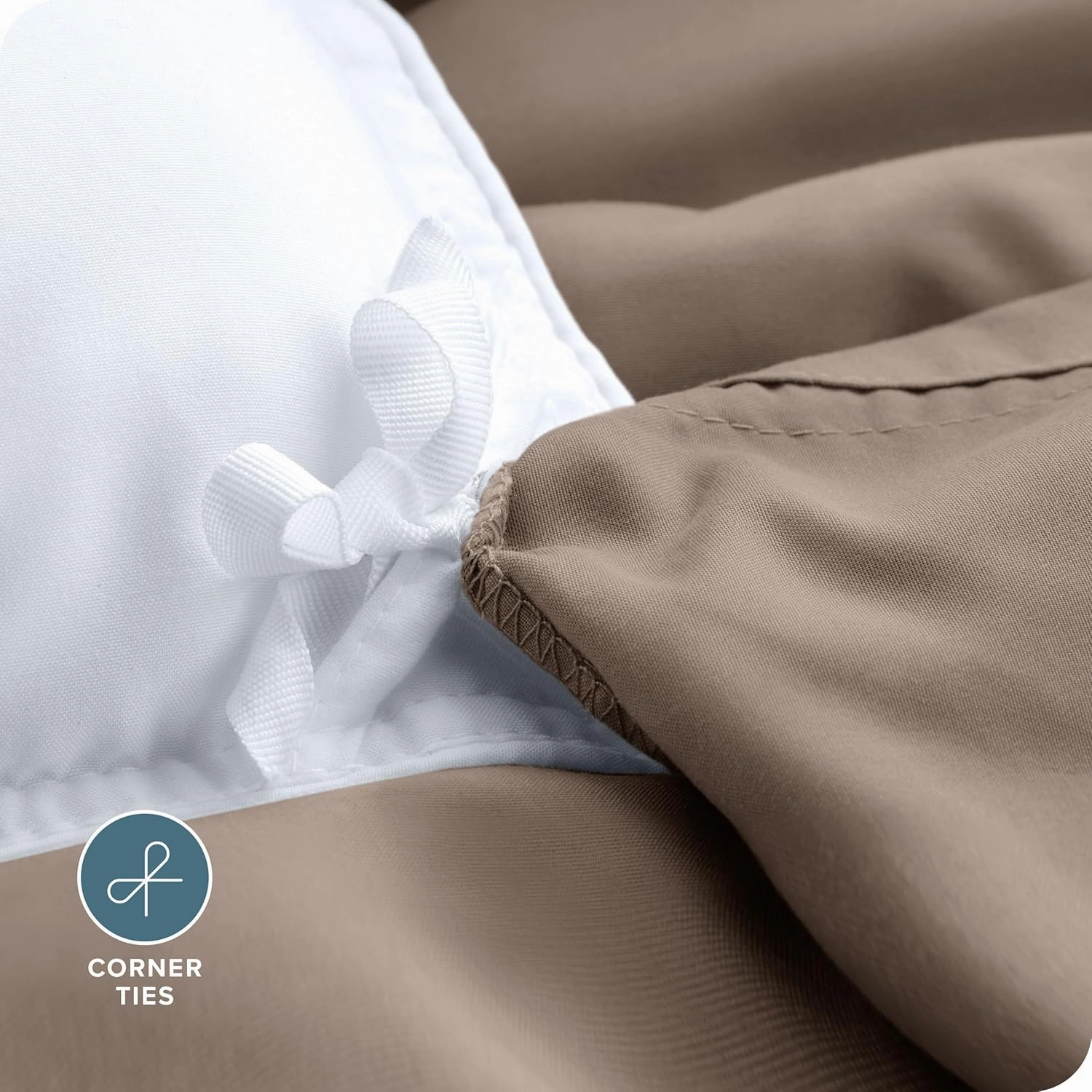 Bare Home Bedding Duvet Cover Queen Size - Premium 1800 Super Soft Collection - Lightweight, Cooling Duvet Cover - Soft Breathable Bedding (Queen, Taupe)