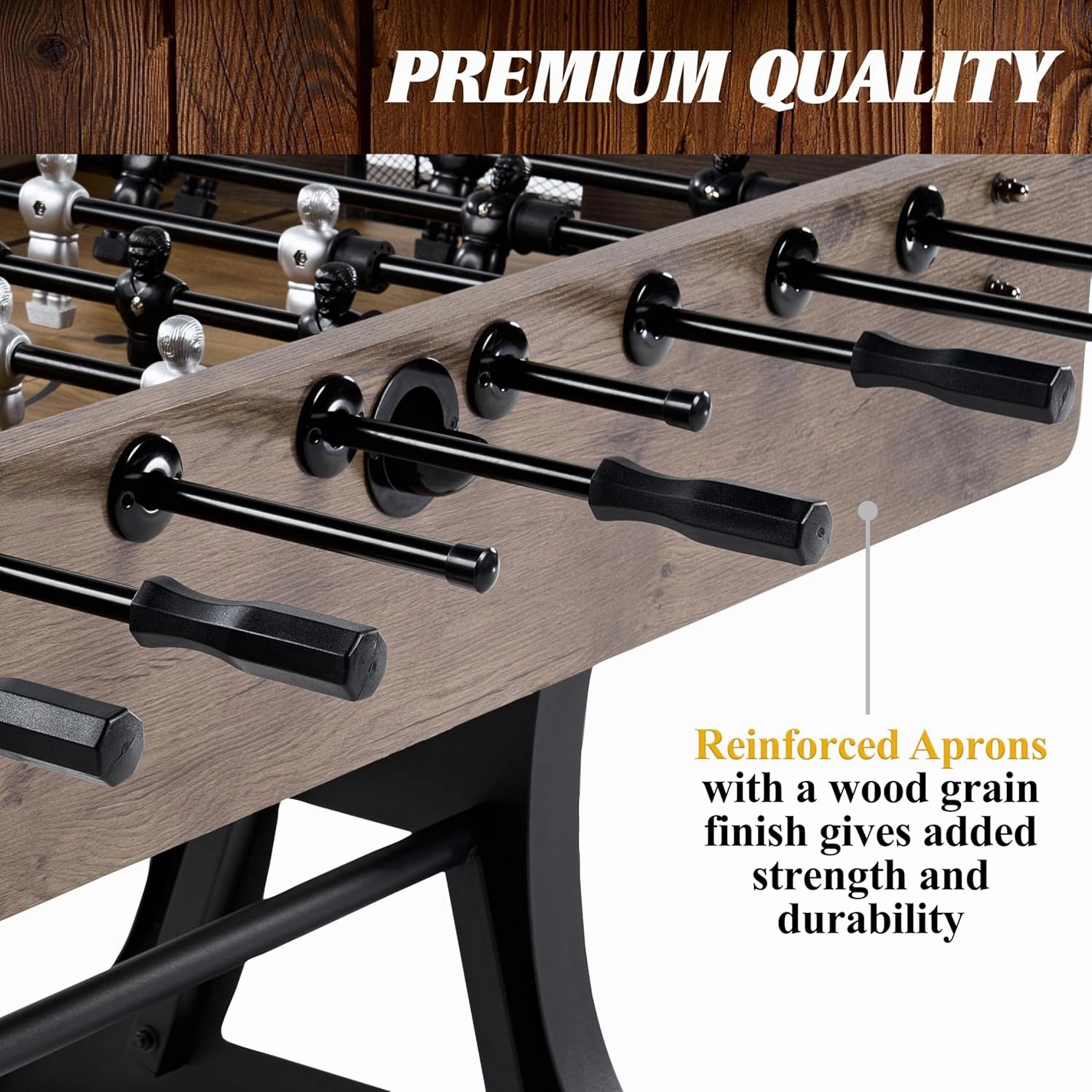 Barrington Foosball Multiple Styles Soccer Foosball Tables, Durable & Stylish Designs with Tabletop Sports Soccer Balls, Perfect for Family Game Rooms
